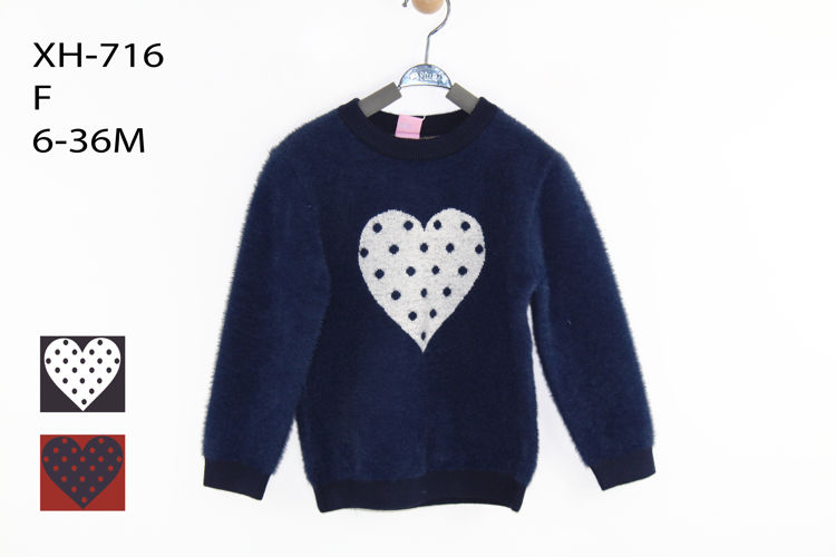 Picture of XH716- GIRLS THERMAL WINTER SWEATER 6M-3/4 YEARS